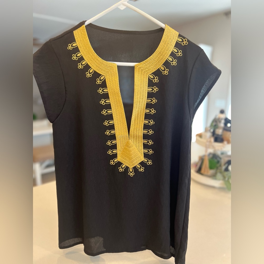 Gold embellished top